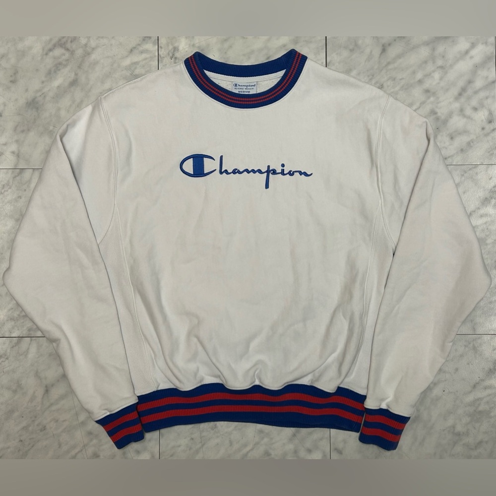 Vintage Champion Reverse Weave Sweatshirt Mens Medium Embroidered Spell Out